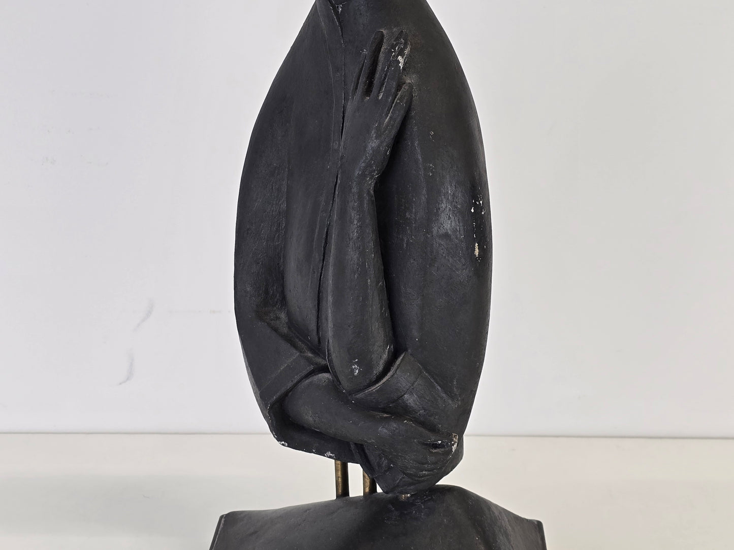 WALTER GILLICH Skulptur 1962 Gips Unikat Modernist Abstrakt Kunst Vintage