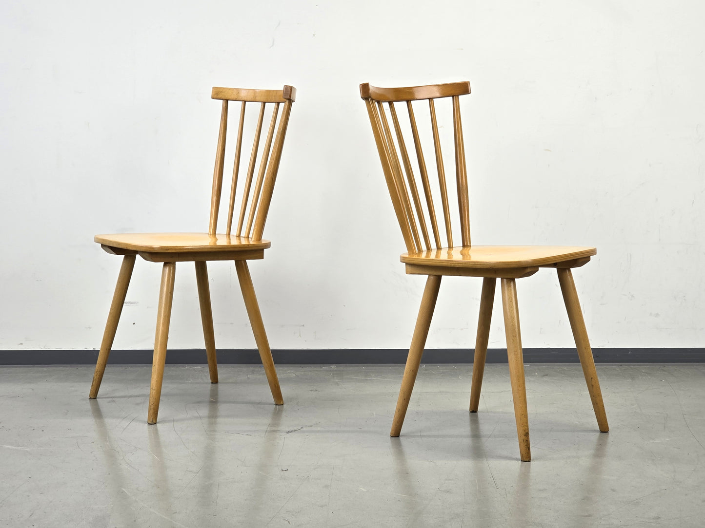 VINTAGE SPROSSENSTUHL Mid Century Stuhl 60er Jahre Tapiovaara Stil Buche