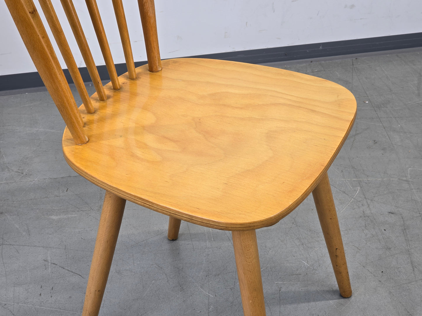 VINTAGE SPROSSENSTUHL Mid Century Stuhl 60er Jahre Tapiovaara Stil Buche