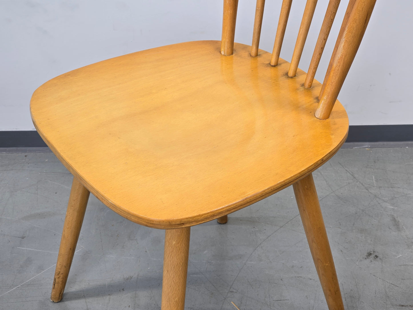 VINTAGE SPROSSENSTUHL Mid Century Stuhl 60er Jahre Tapiovaara Stil Buche