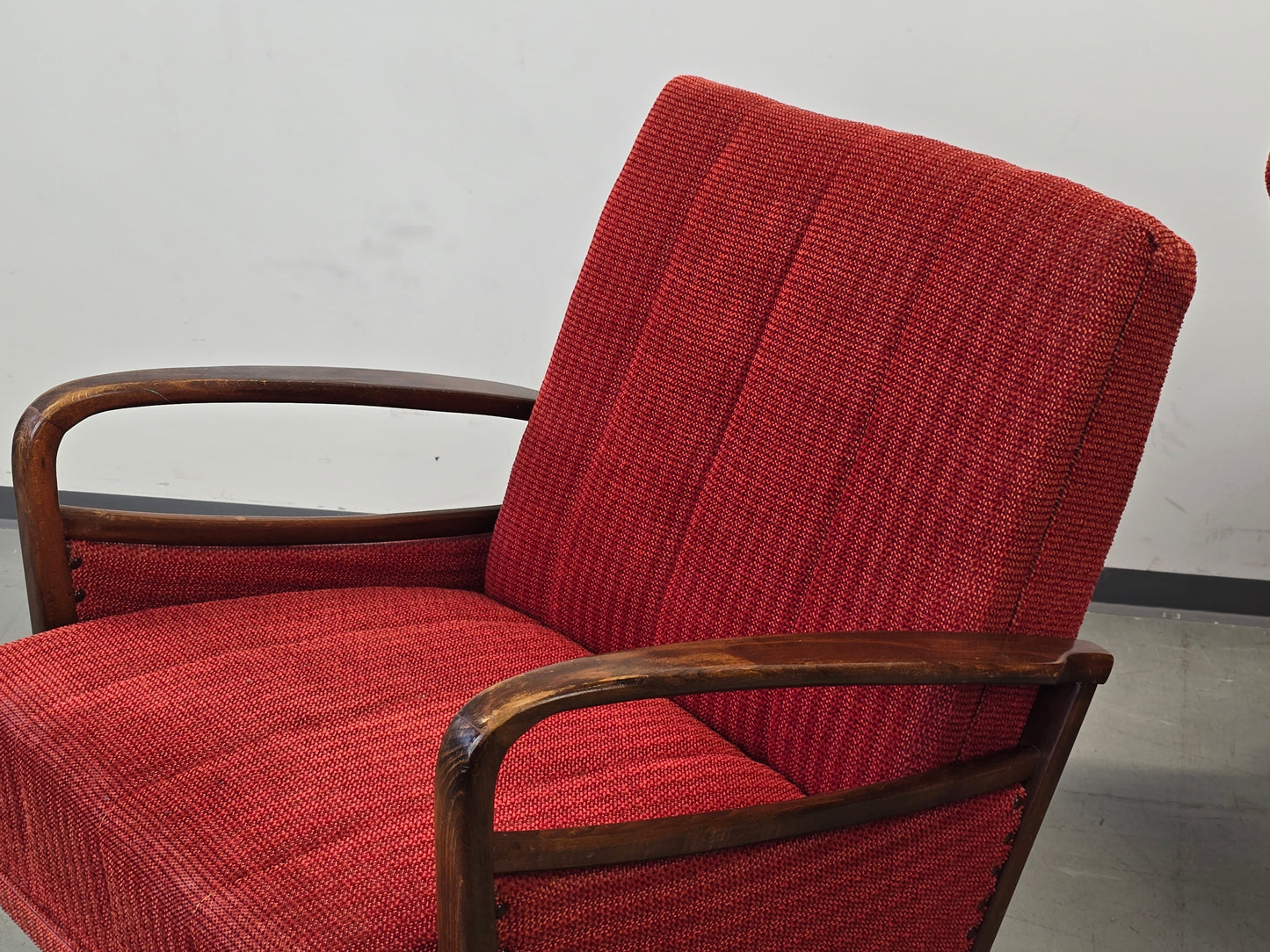 VINTAGE SESSEL Mid Century Sessel 50er 60er Jahre Rot Design