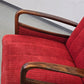 VINTAGE SESSEL Mid Century Sessel 50er 60er Jahre Rot Design