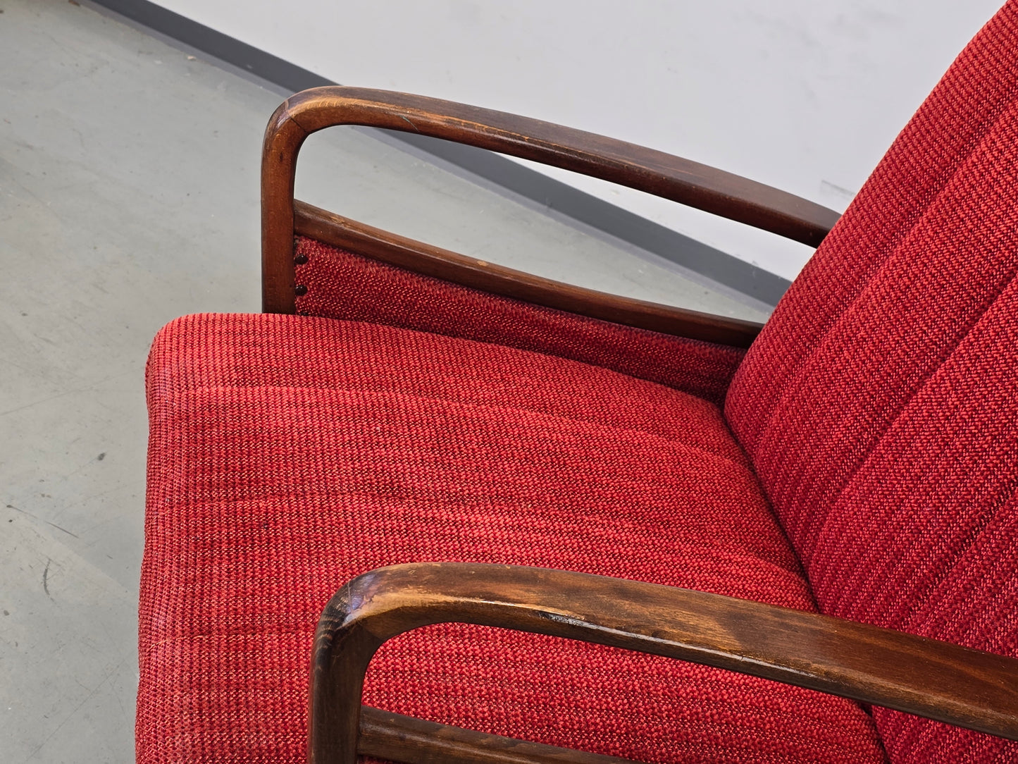VINTAGE SESSEL Mid Century Sessel 50er 60er Jahre Rot Design