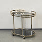 BARWAGEN GOLD Servierwagen Vintage Hollywood Regency Rollwagen 70er