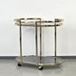 BARWAGEN GOLD Servierwagen Vintage Hollywood Regency Rollwagen 70er