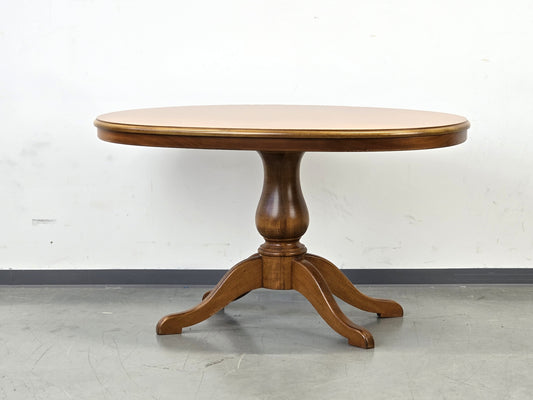 VINTAGE COUCHTISCH Nussbaum Oval 60er Jahre Mid Century Säulentisch Retro