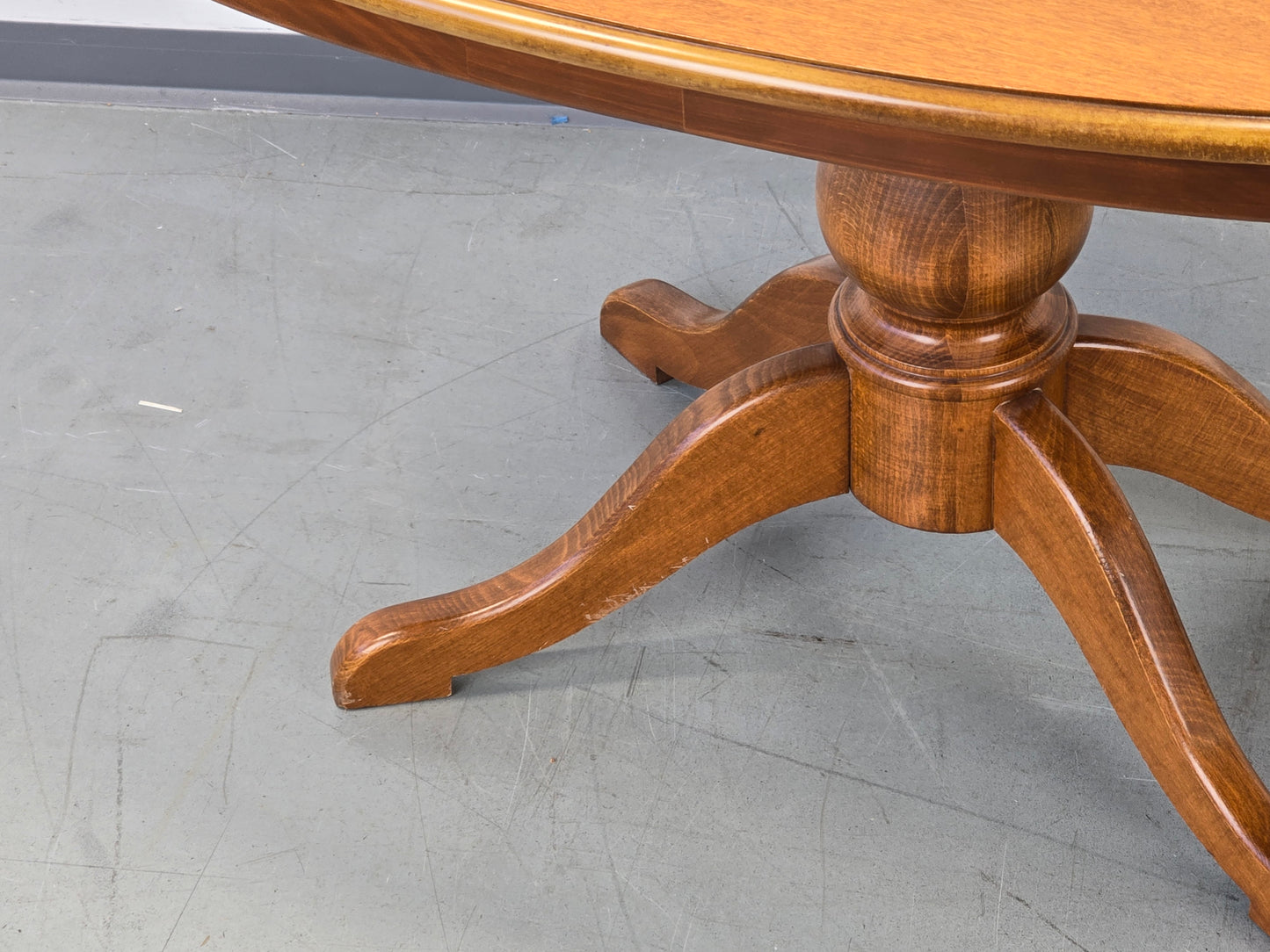 VINTAGE COUCHTISCH Nussbaum Oval 60er Jahre Mid Century Säulentisch Retro