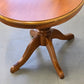 VINTAGE COUCHTISCH Nussbaum Oval 60er Jahre Mid Century Säulentisch Retro