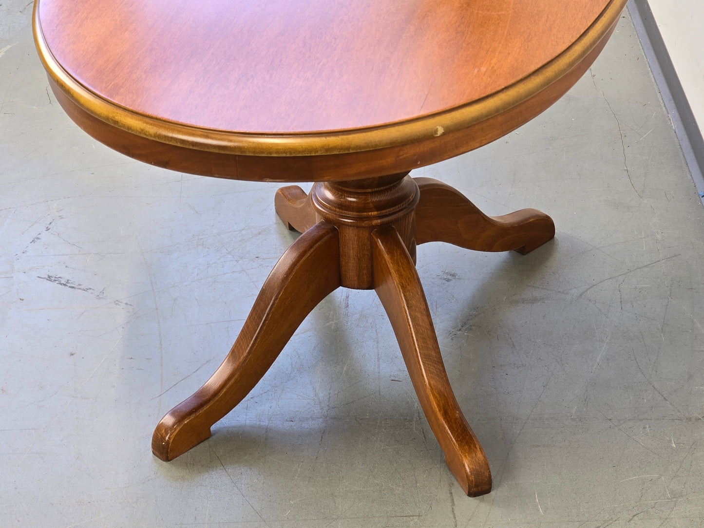 VINTAGE COUCHTISCH Nussbaum Oval 60er Jahre Mid Century Säulentisch Retro