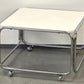 VINTAGE BEISTELLTISCH Chrom Rollen Couchtisch Bauhaus 60er Jahre Design Weiß