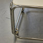 VINTAGE BEISTELLTISCH Chrom Rollen Couchtisch Bauhaus 60er Jahre Design Weiß