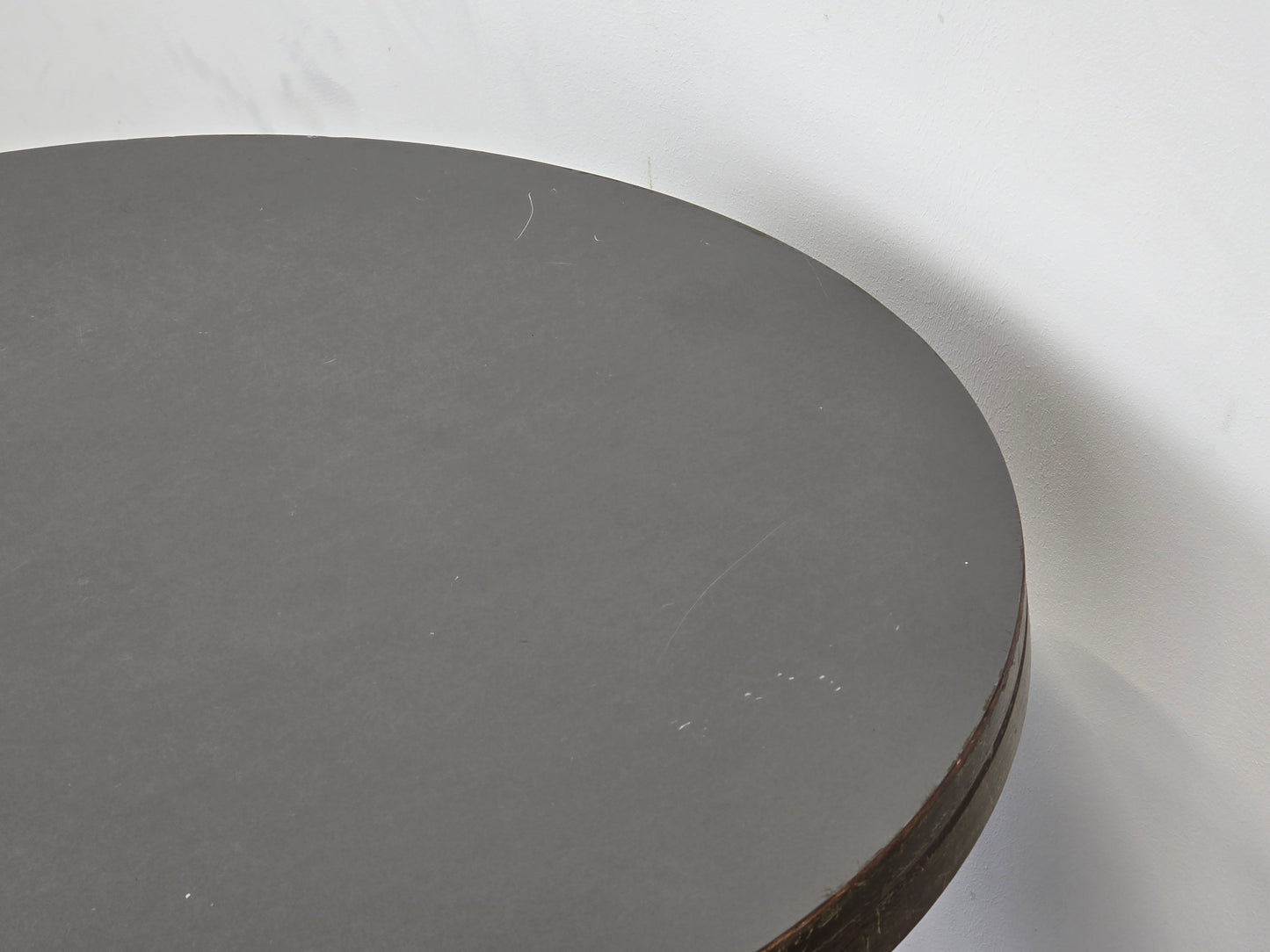 HALABALA BEISTELLTISCH Art Déco Couchtisch 40er Jahre Vintage Holz Rund Schwarz