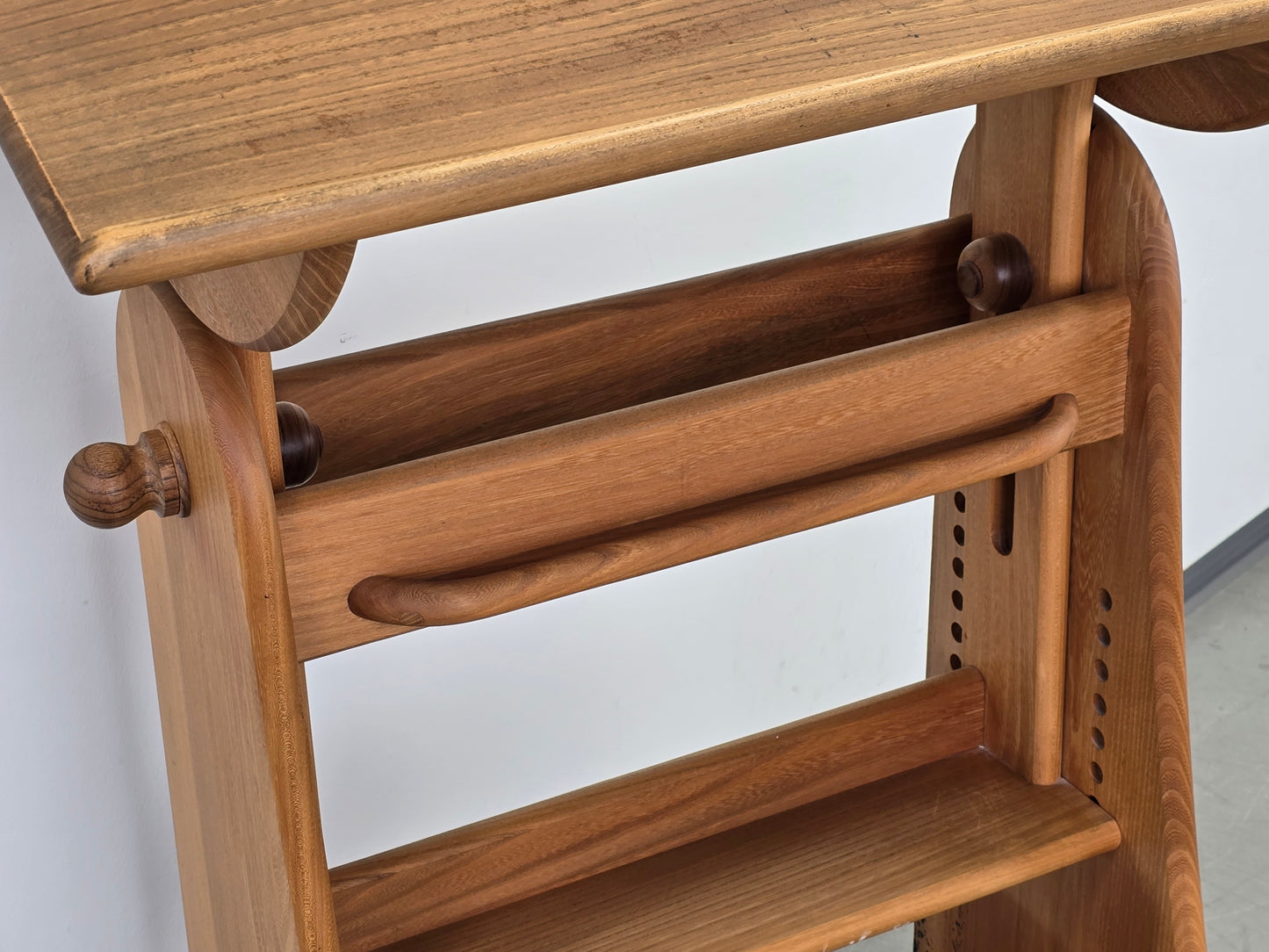VINTAGE STEHPULT Mid Century Zeichentisch Teak Design Rednerpult Loft Retro 60er Jahre