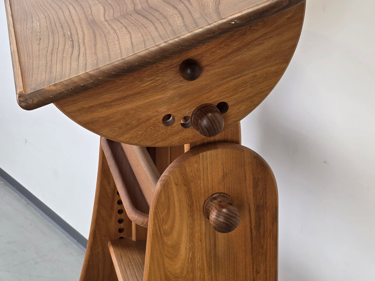 VINTAGE STEHPULT Mid Century Zeichentisch Teak Design Rednerpult Loft Retro 60er Jahre