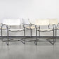 DESIGN FREISCHWINGER Leder Weiß Chrom Stuhl Bauhaus Vintage 60er 70er
