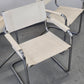DESIGN FREISCHWINGER Leder Weiß Chrom Stuhl Bauhaus Vintage 60er 70er