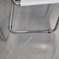 DESIGN FREISCHWINGER Leder Weiß Chrom Stuhl Bauhaus Vintage 60er 70er