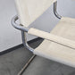 DESIGN FREISCHWINGER Leder Weiß Chrom Stuhl Bauhaus Vintage 60er 70er