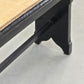 VINTAGE BANK Leder Schwarz Holz geschnitzt Weintrauben Flurbank Spanish Revival