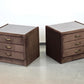 MID CENTURY Samt Nachttische 70er Glas Braun Hollywood Regency Nachtschrank