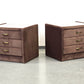 MID CENTURY Samt Nachttische 70er Glas Braun Hollywood Regency Nachtschrank