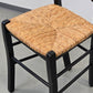 WIRKSTUHL HOLZ Rush vintage retro esszimmer schwarz boho bauernstuhl skandi