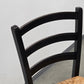 WIRKSTUHL HOLZ Rush vintage retro esszimmer schwarz boho bauernstuhl skandi