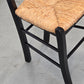 WIRKSTUHL HOLZ Rush vintage retro esszimmer schwarz boho bauernstuhl skandi