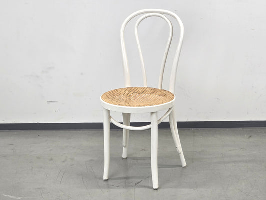 WIENER GEFLECHT Stuhl Bugholz Thonet-Stil weiß vintage retro esszimmer
