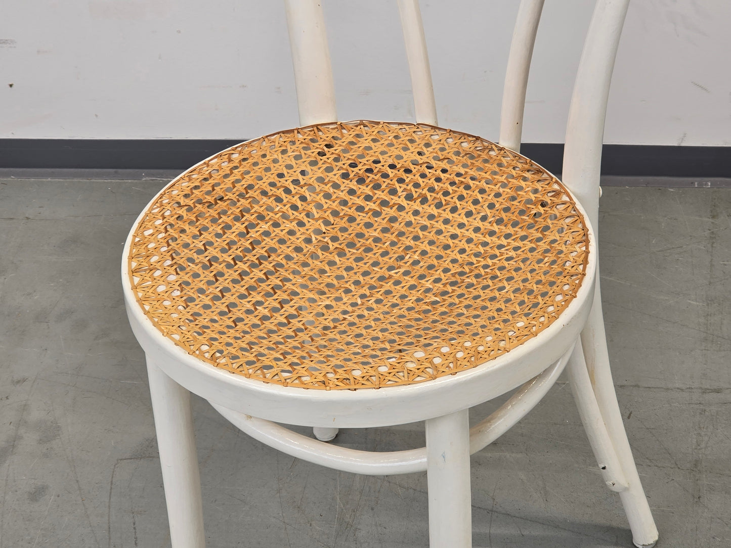 WIENER GEFLECHT Stuhl Bugholz Thonet-Stil weiß vintage retro esszimmer