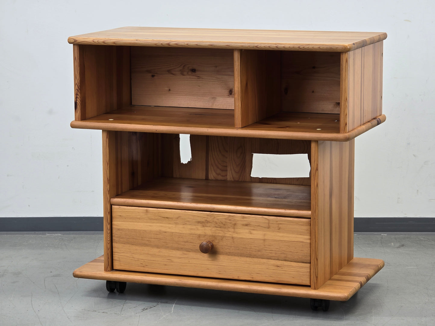 VINTAGE TV-REEL Kommode Sideboard Kiefer Rollen 60er 70er Mid Century Design Loft