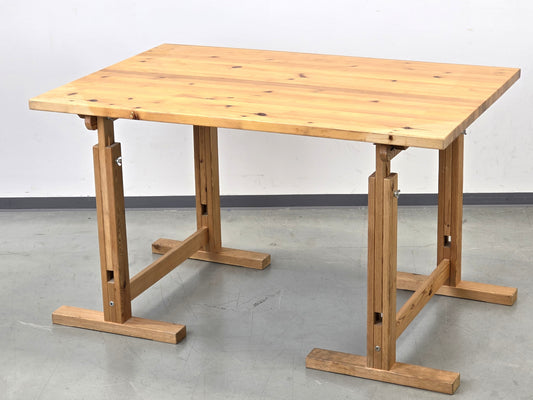 VINTAGE TISCH Esstisch Architektentisch  Kiefer Massiv Höhenverstellbar Schreibtisch