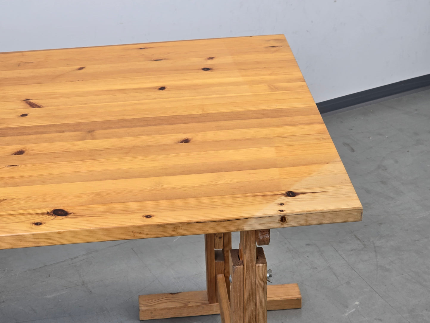 VINTAGE TISCH Esstisch Architektentisch  Kiefer Massiv Höhenverstellbar Schreibtisch
