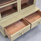 VINTAGE VITRINE BÜCHERSCHRANK Schrank Regal Design 60er 50er Jahre Holz Grün Glasschrank