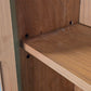 VINTAGE VITRINE BÜCHERSCHRANK Schrank Regal Design 60er 50er Jahre Holz Grün Glasschrank