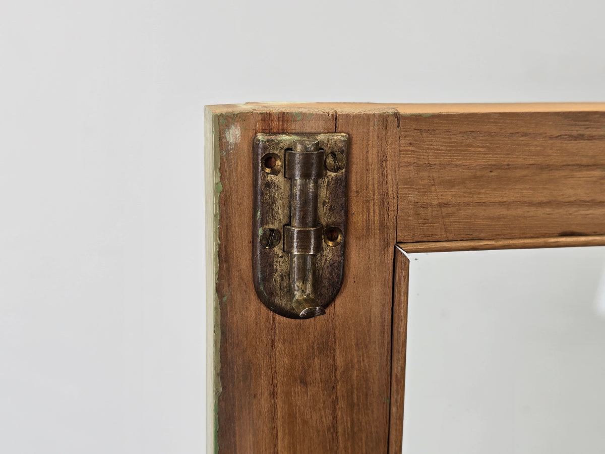 VINTAGE VITRINE BÜCHERSCHRANK Schrank Regal Design 60er 50er Jahre Holz Grün Glasschrank