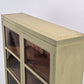 VINTAGE VITRINE BÜCHERSCHRANK Schrank Regal Design 60er 50er Jahre Holz Grün Glasschrank