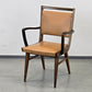 VINTAGE ARMLEHNSTUHL Mid Century Design Stuhl Holz Leder 50er 60er