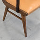 VINTAGE ARMLEHNSTUHL Mid Century Design Stuhl Holz Leder 50er 60er