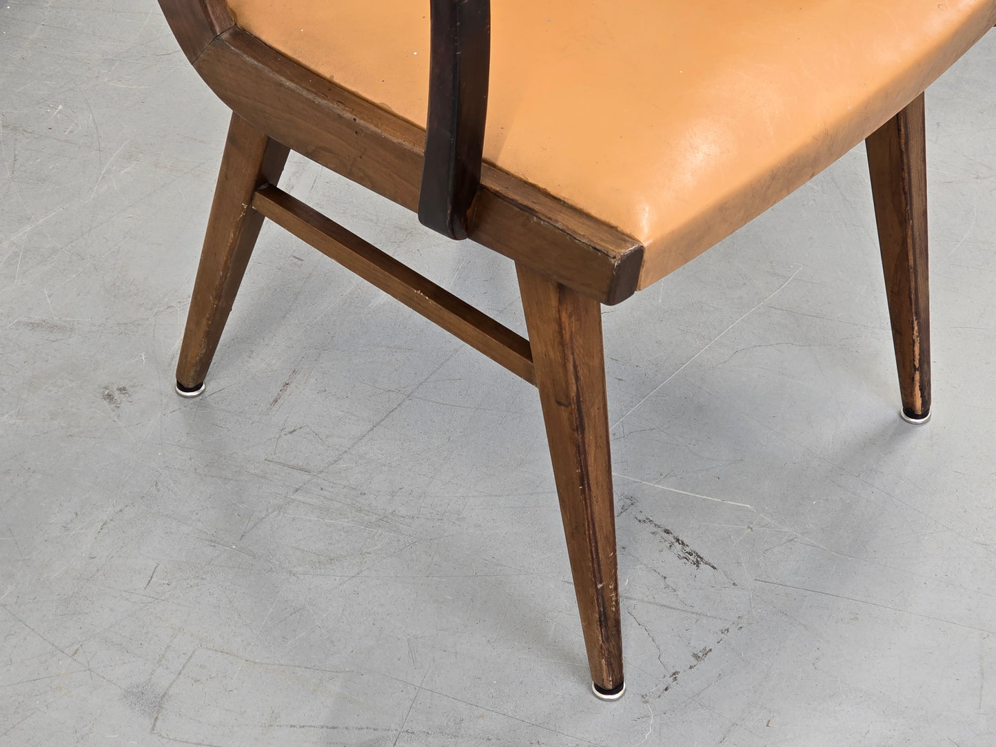 VINTAGE ARMLEHNSTUHL Mid Century Design Stuhl Holz Leder 50er 60er