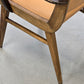 VINTAGE ARMLEHNSTUHL Mid Century Design Stuhl Holz Leder 50er 60er