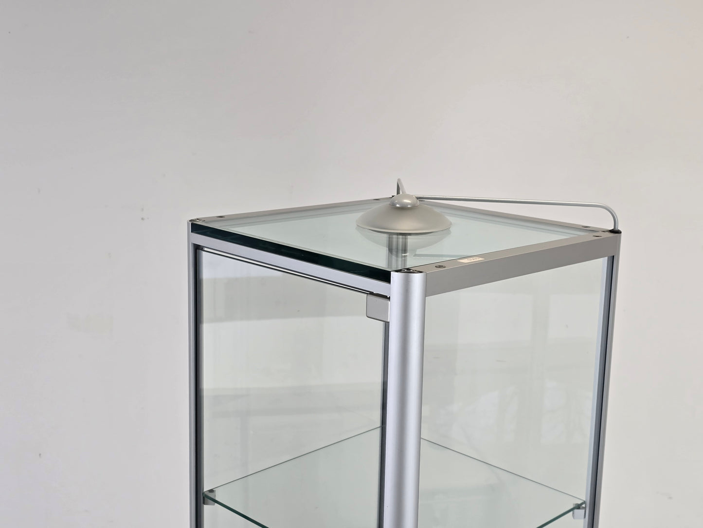 GLASVITRINE BELEUCHTET Vitrine Glas Alu Sammlervitrine Design Display Schloss