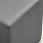 LEDER HOCKER Würfel Vintage Mid Century Design Sitzwürfel Schwarz
