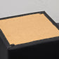 LEDER HOCKER Würfel Vintage Mid Century Design Sitzwürfel Schwarz