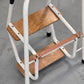 VINTAGE TRITTLEITER HOCKER Klapphocker Küchenhilfe Metall Holz Weiß Leiter