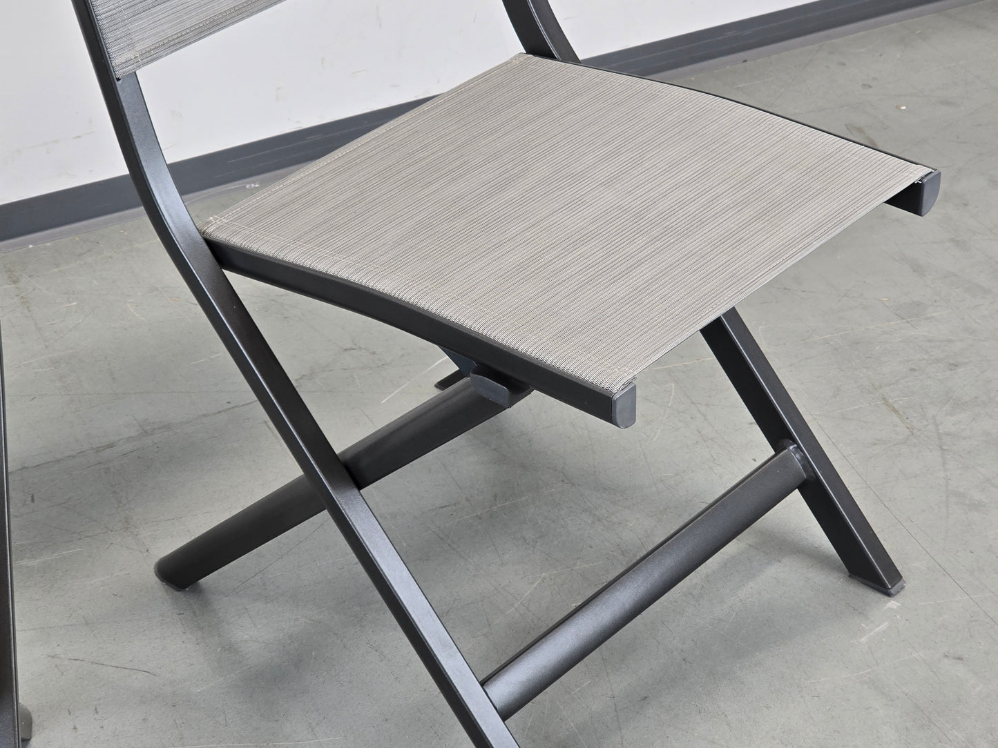 STERN OUTDOOR Klappstuhl Gartenstuhl Cardiff Anthrazit Textilen Design