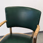 VINTAGE ARMLEHNSTUHL Mid Century Stuhl Grün Eiche Retro Schreibtischstuhl