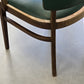 VINTAGE ARMLEHNSTUHL Mid Century Stuhl Grün Eiche Retro Schreibtischstuhl