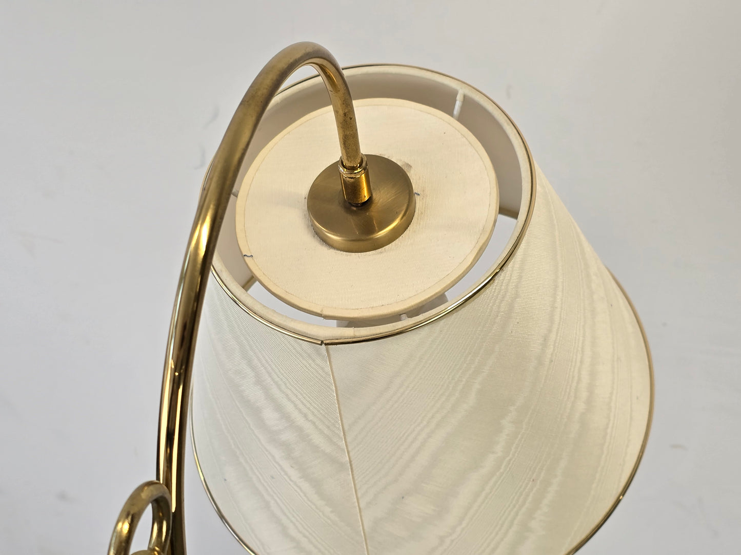 VINTAGE STEHLAMPE Messing Gold Bogenlampe Mid Century 70er Jahre Design Retro