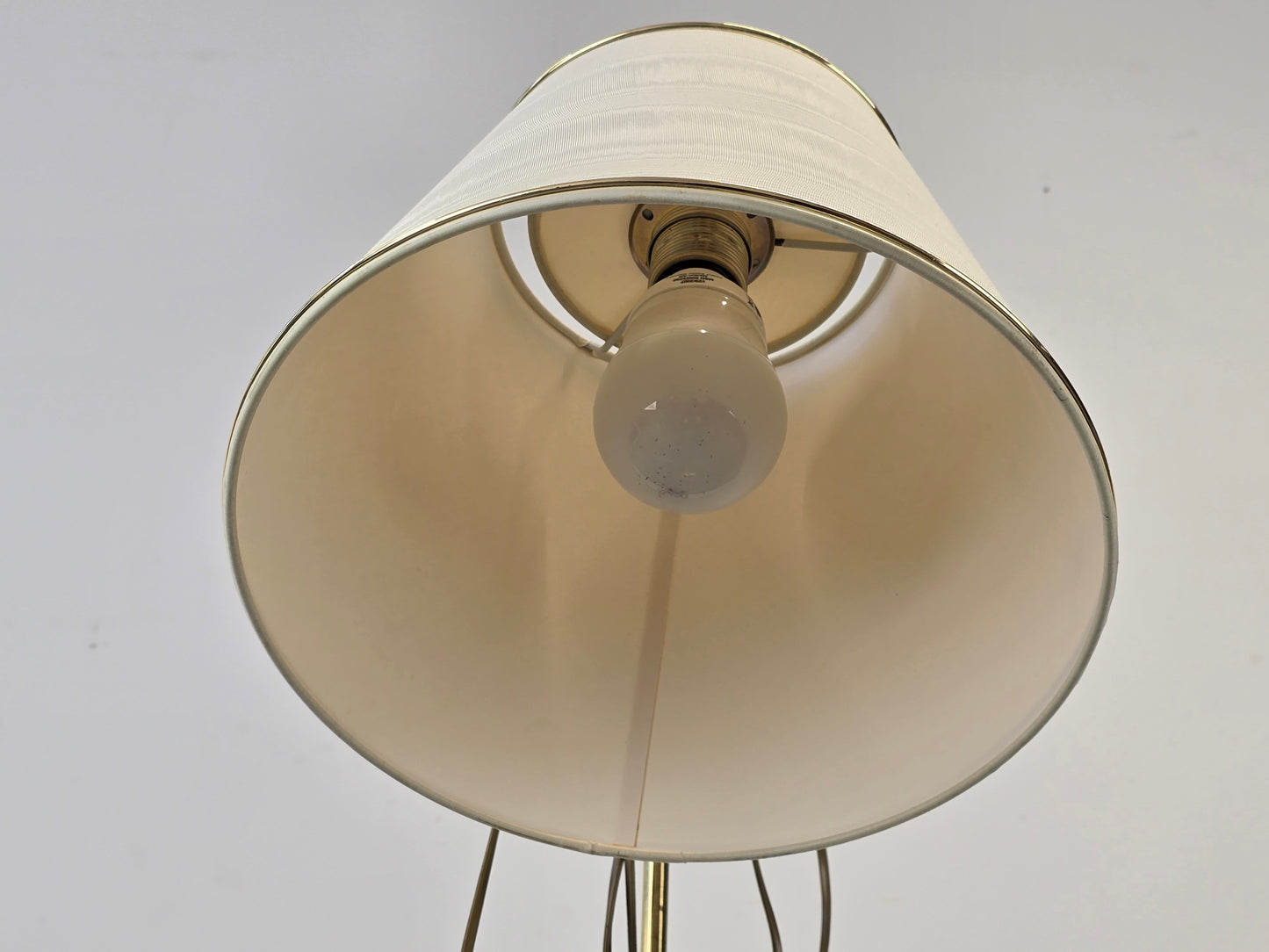 VINTAGE STEHLAMPE Messing Gold Bogenlampe Mid Century 70er Jahre Design Retro